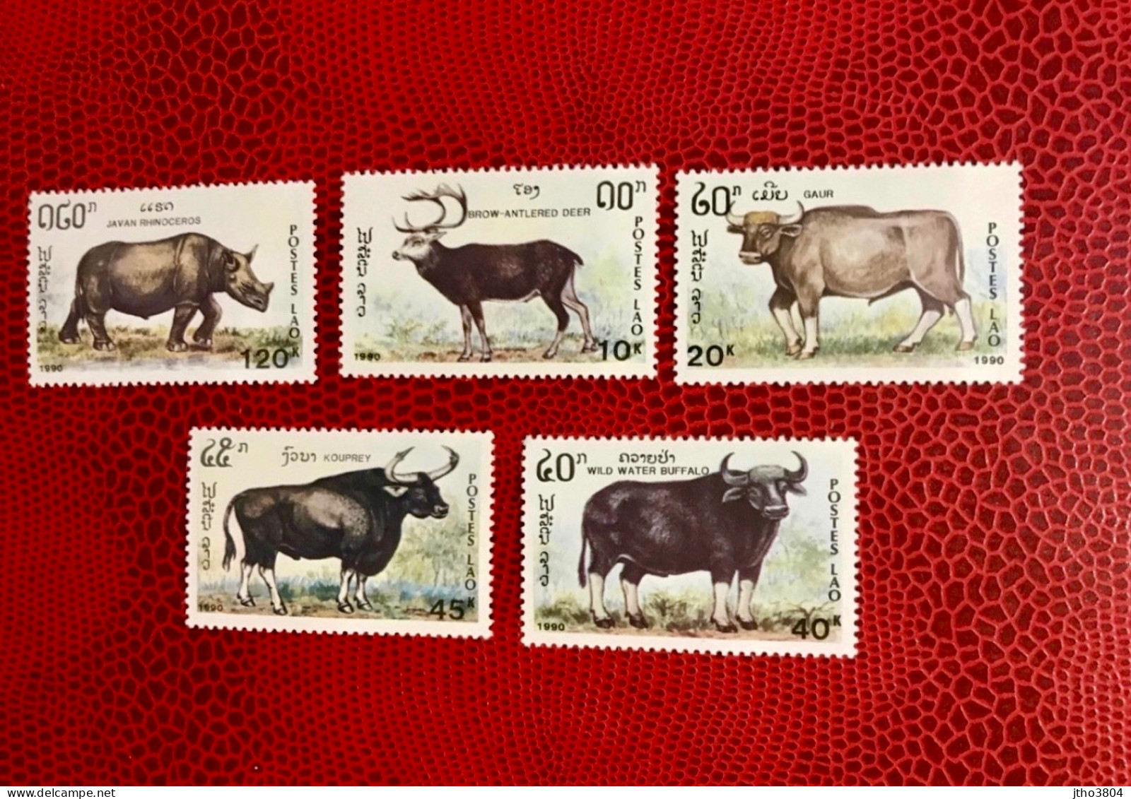 LAOS 1990 Complete 5v Neuf MNH ** Mi 1227 / 1231 Mamíferos Mammals Säugetiere Mammiferi Mammifère - Cows
