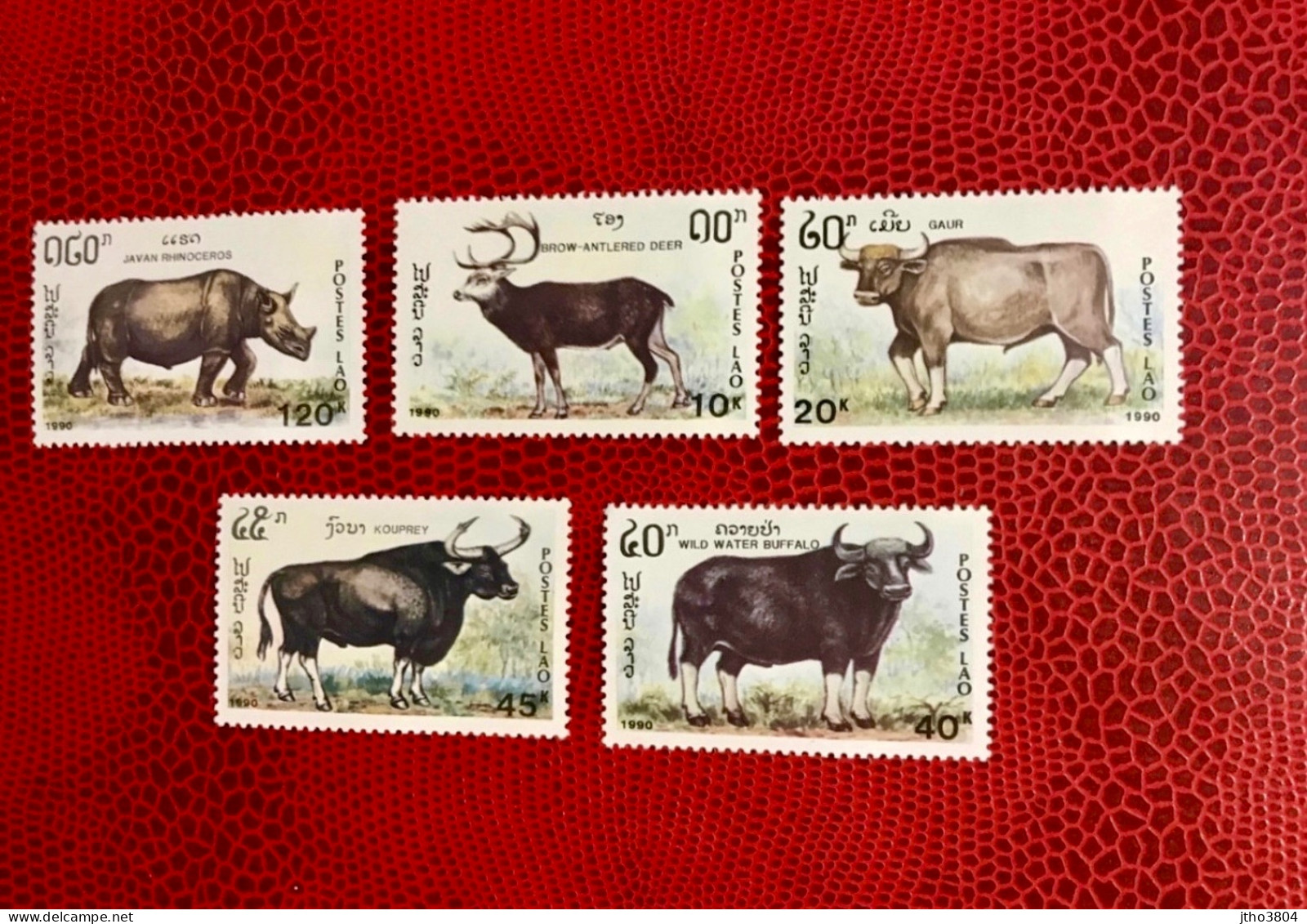 LAOS 1990 Complete 5v Neuf MNH ** Mi 1227 / 1231 Mamíferos Mammals Säugetiere Mammiferi Mammifère - Koeien