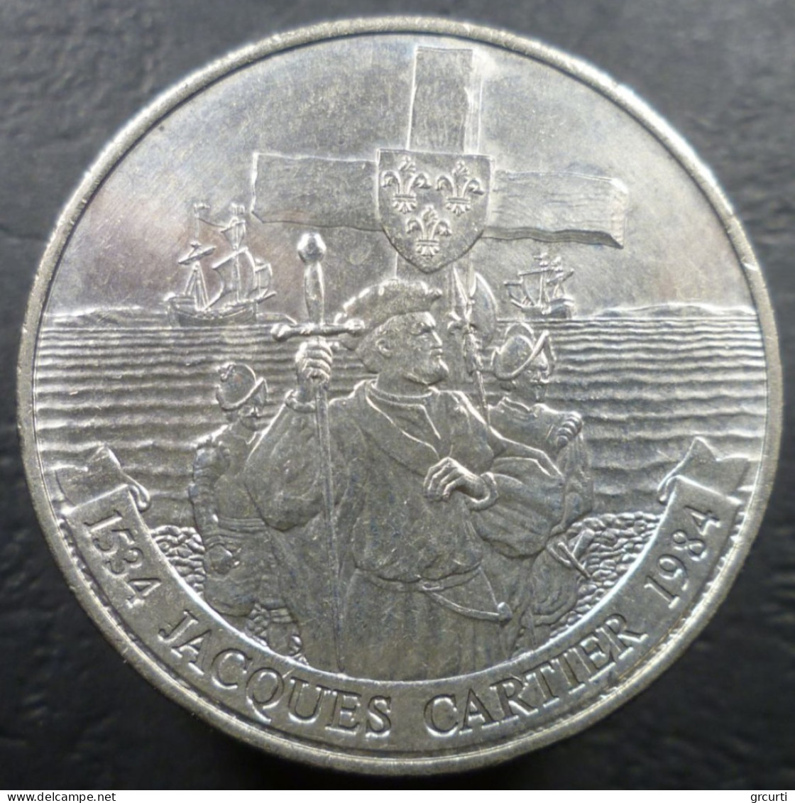 Canada - 1 Dollaro 1984 - Sbarco Di Jacques Cartier Sulla Penisola Gaspé - KM# 141 - Canada
