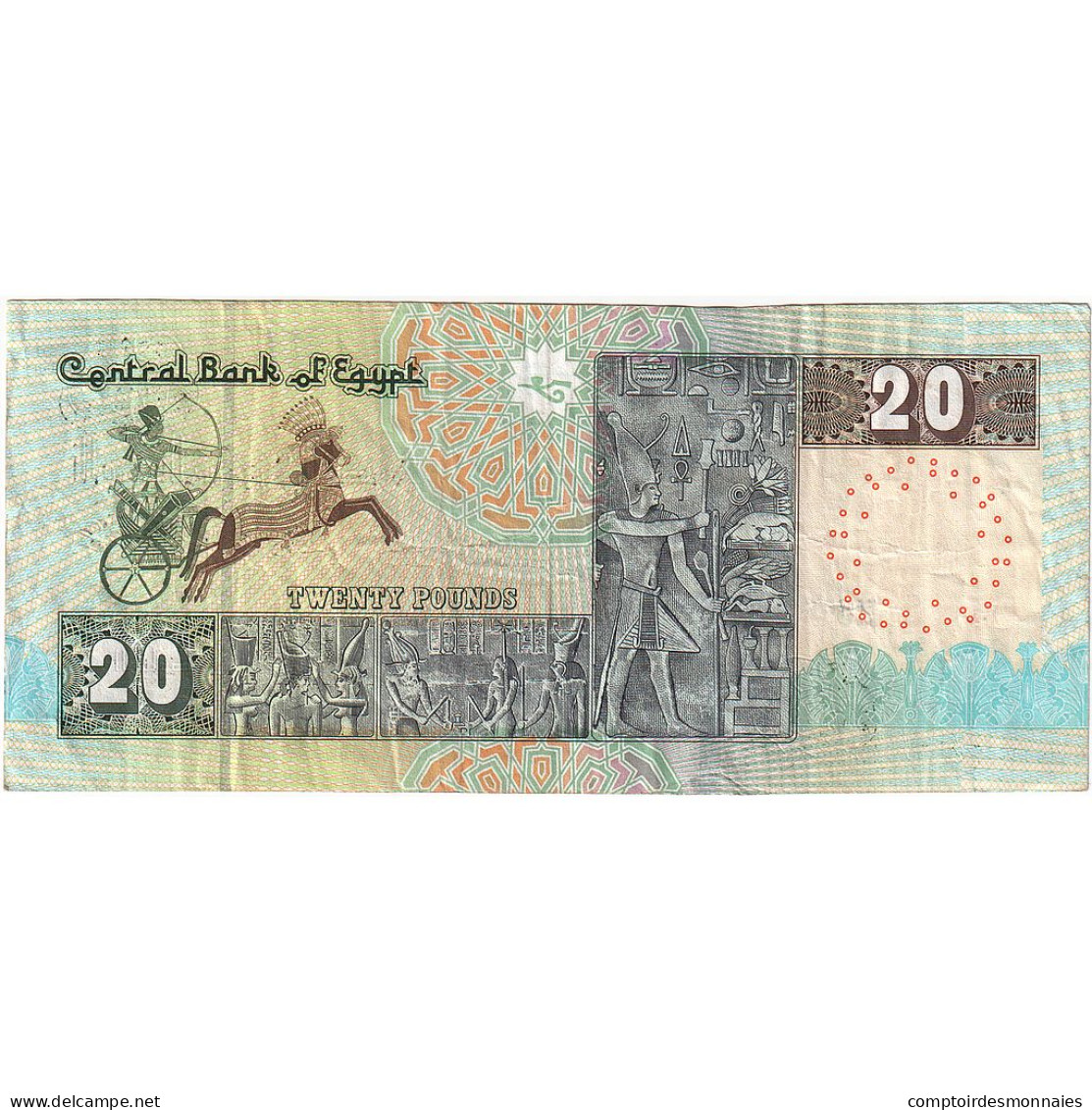 Billet, Égypte, 20 Pounds, KM:52b, TTB - Egypt
