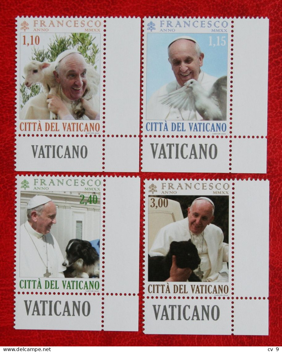 Pontificat Of Pope Francis Cat Dog Bird Dove Sheep 2020 Mi - Yv - POSTFRIS / MNH / ** VATICANO VATICAN - Neufs