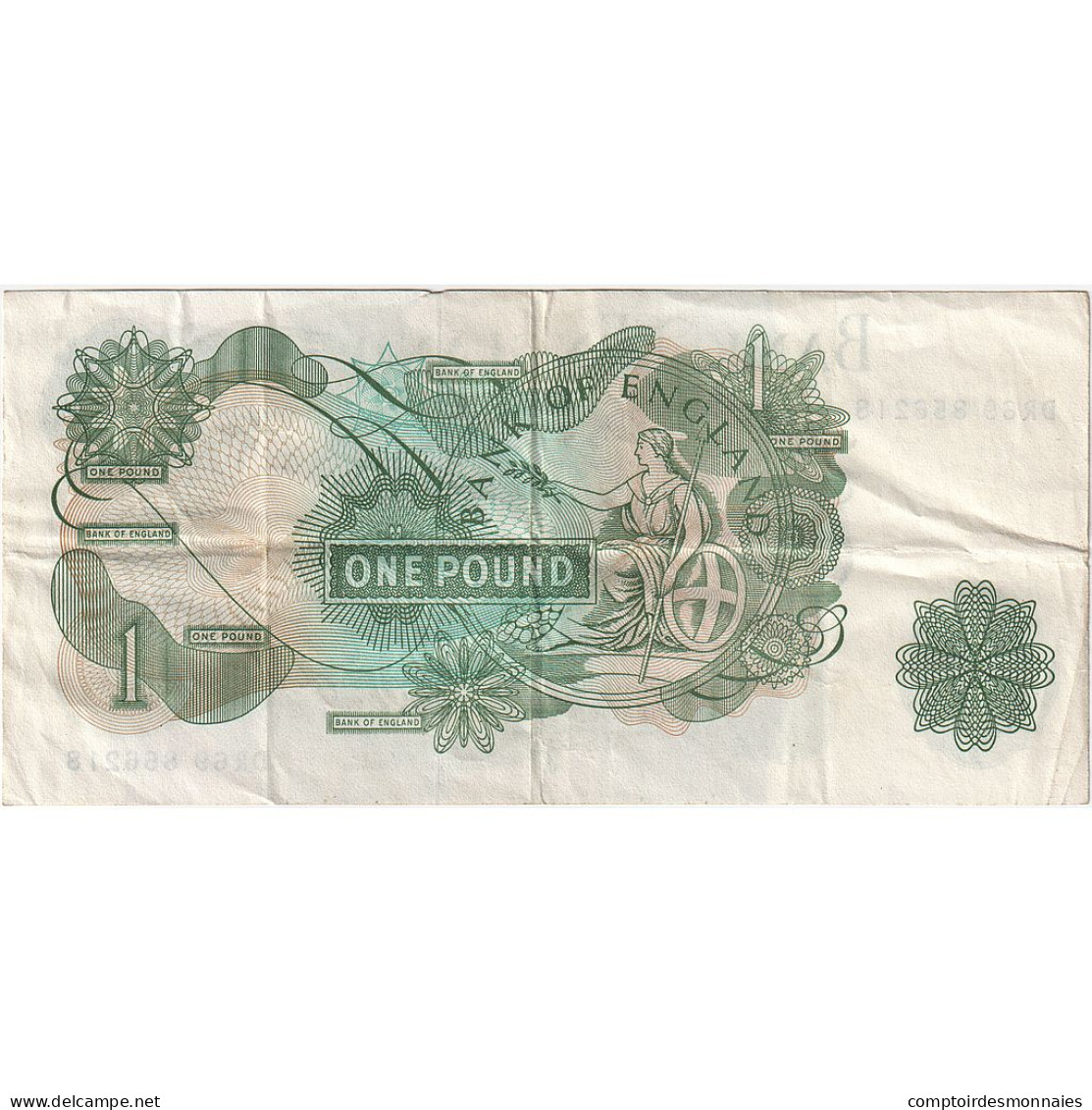 Billet, Grande-Bretagne, 1 Pound, Undated (1960-78), KM:374g, TTB - 1 Pound