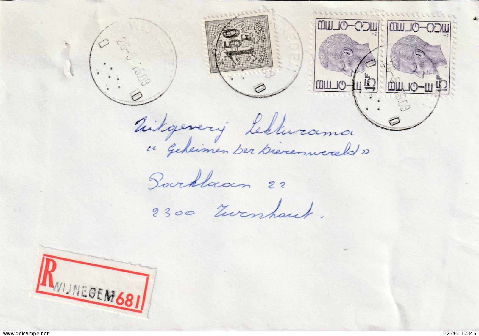1975, Registered Letter Wijnegem - Storia Postale
