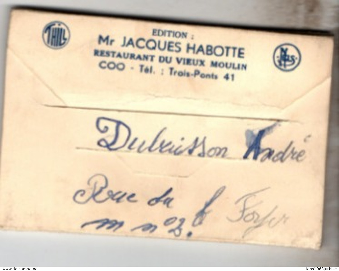 Souvenir De Coo , Edition , Mr Jacques Hotte , Restaurant Du Vieux Moulin - Stavelot