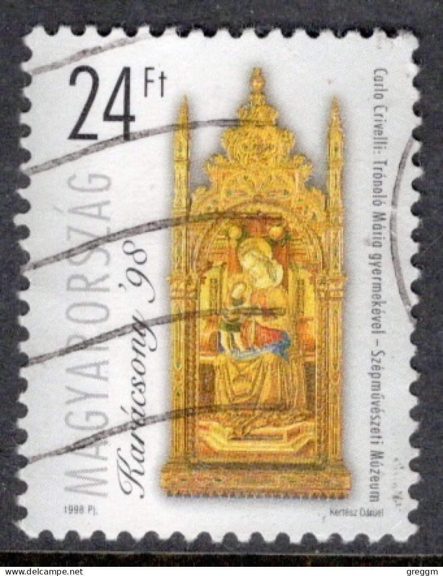 Hungary 1998  Single Stamp Celebrating Christmas - Paintings In Fine Used - Gebraucht