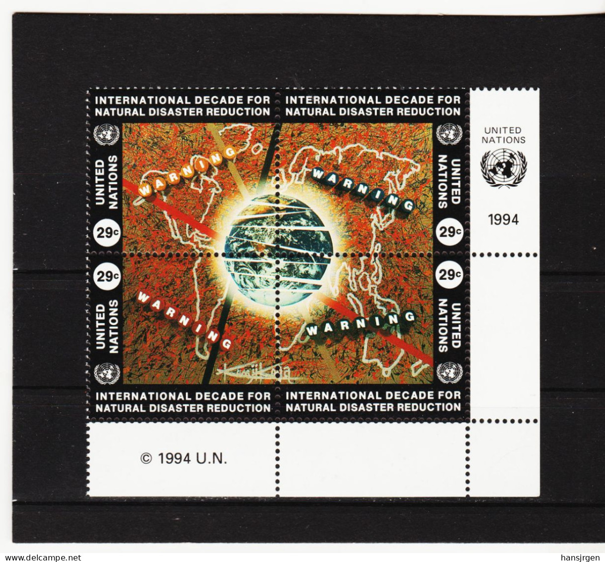 IMO271 VEREINTE NATIONEN NEW YORK  1994  MICHL NR. 671/74  ** Postfrisch Siehe ABBILDUNG - Unused Stamps