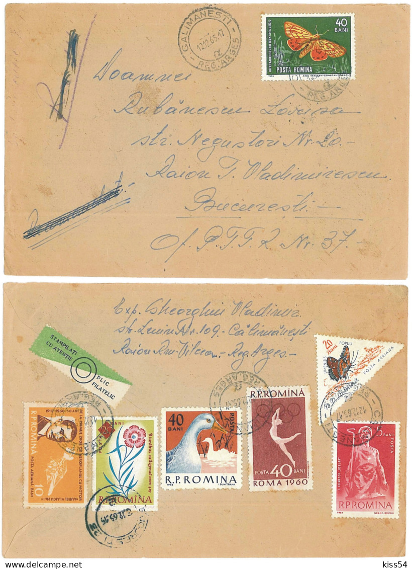 CIP 20 - 173b CALIMANESTI - REGISTERED Cover - Used - 1965 - Briefe U. Dokumente