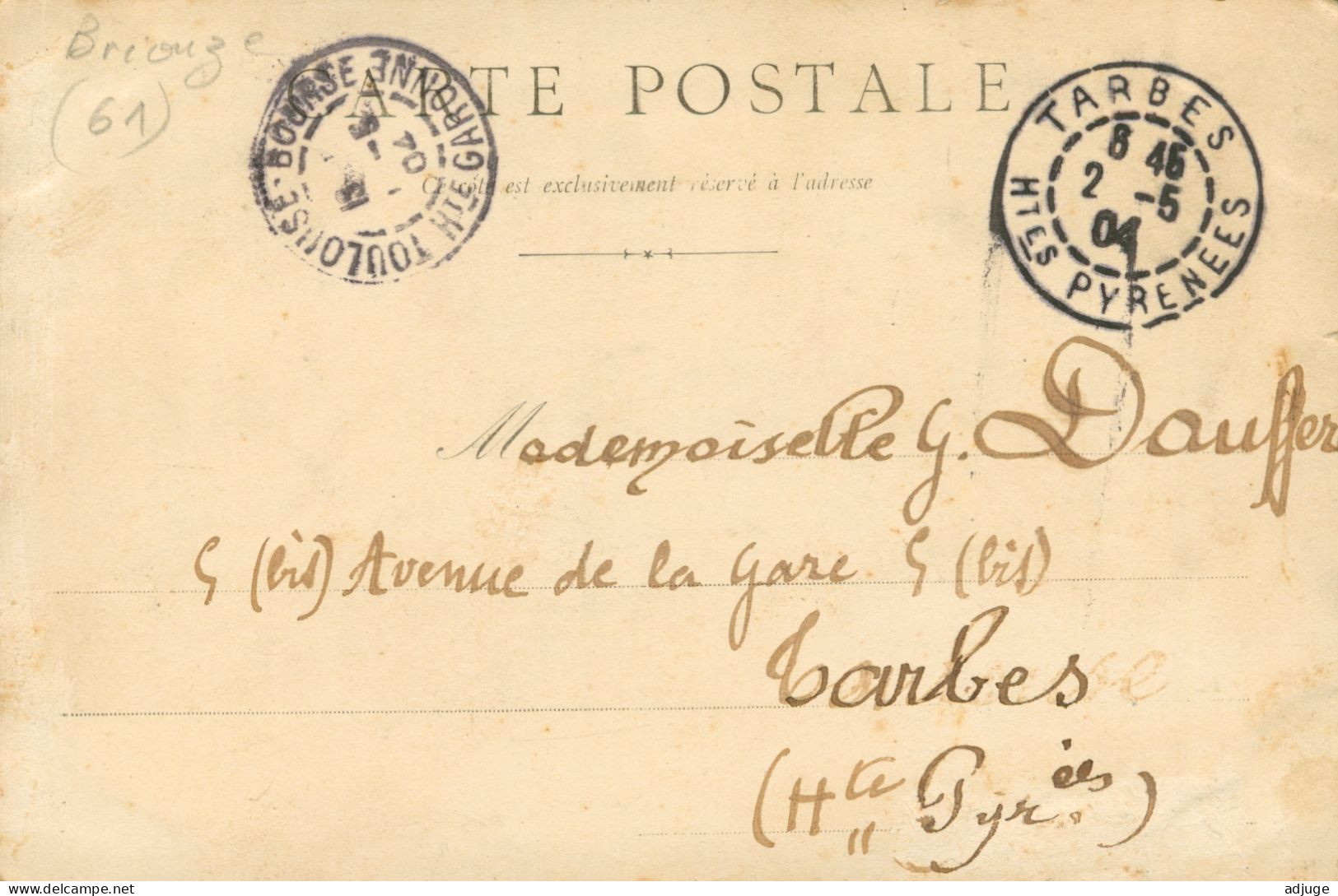CPA-61-Briouze - Château De LIGNON - Phot. D & M _ 1904- Pionnière  *  2 Scans - Briouze
