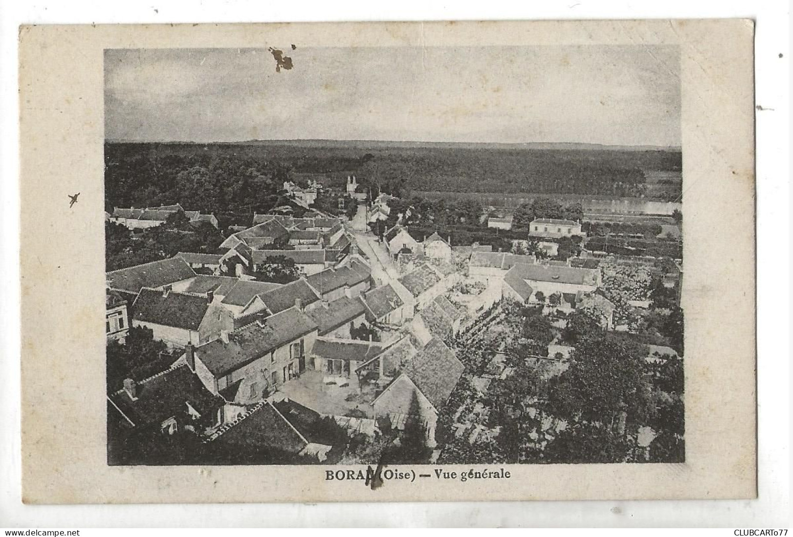 Boran-Sur-Oise (60) : Vue Générale Aérienne Du Quartier De La Rue Principale Env 1917 PF. - Boran-sur-Oise