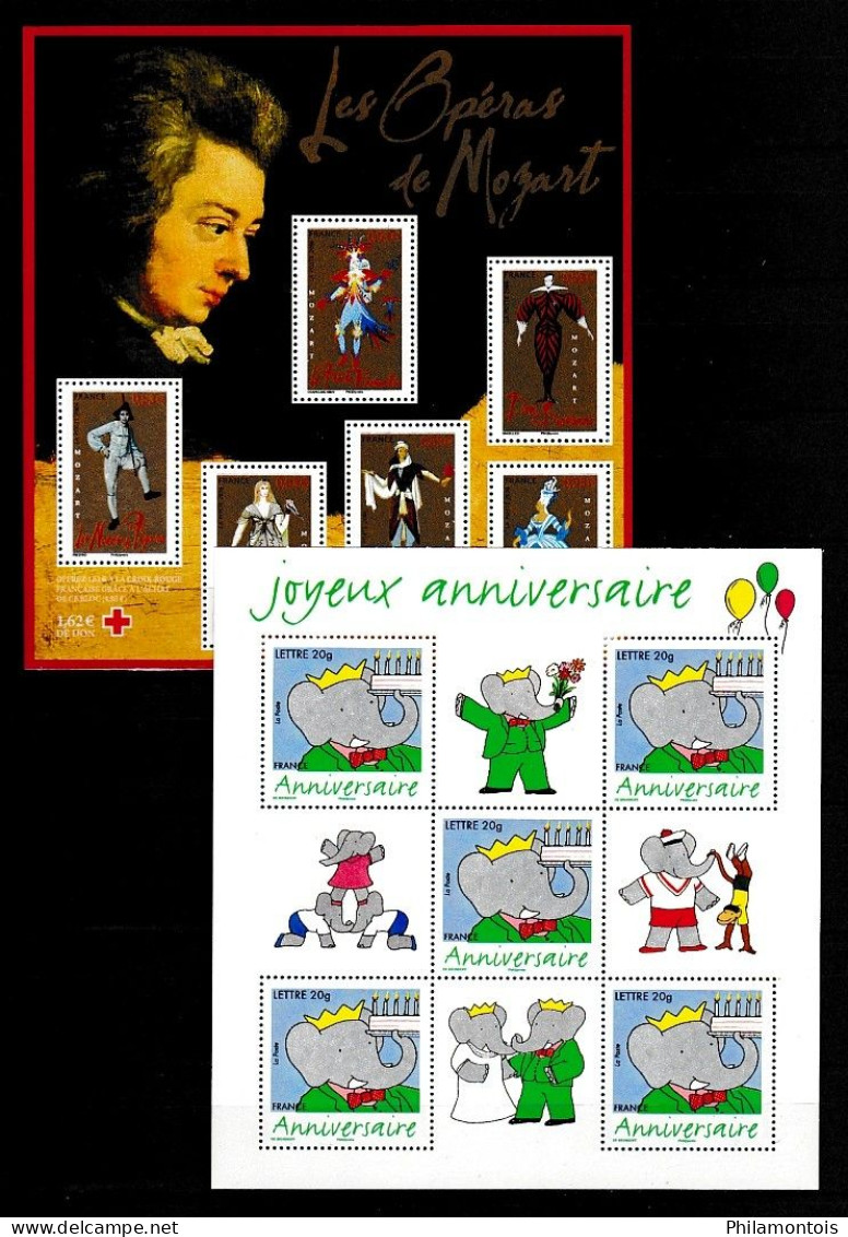 FRANCE - Année complète 2006 avec PA, Service, Blocs, Carnets - Neufs N** - Très beaux - Vendus sous valeur faciale.