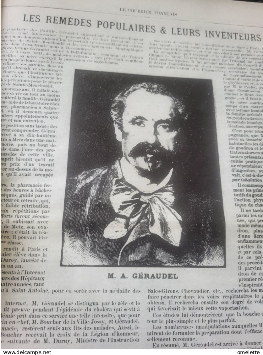 LE COURRIER FRANCAIS / SAINTE DEMOCRATIE WILLETTE / GERAUDEL / FAC SIMILE - Non Classés