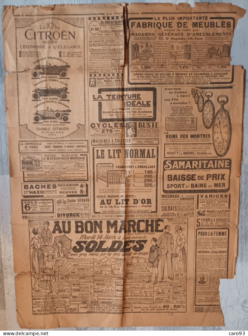 Le Petit Parisien Du 12 Juin 1921 - Le Petit Parisien