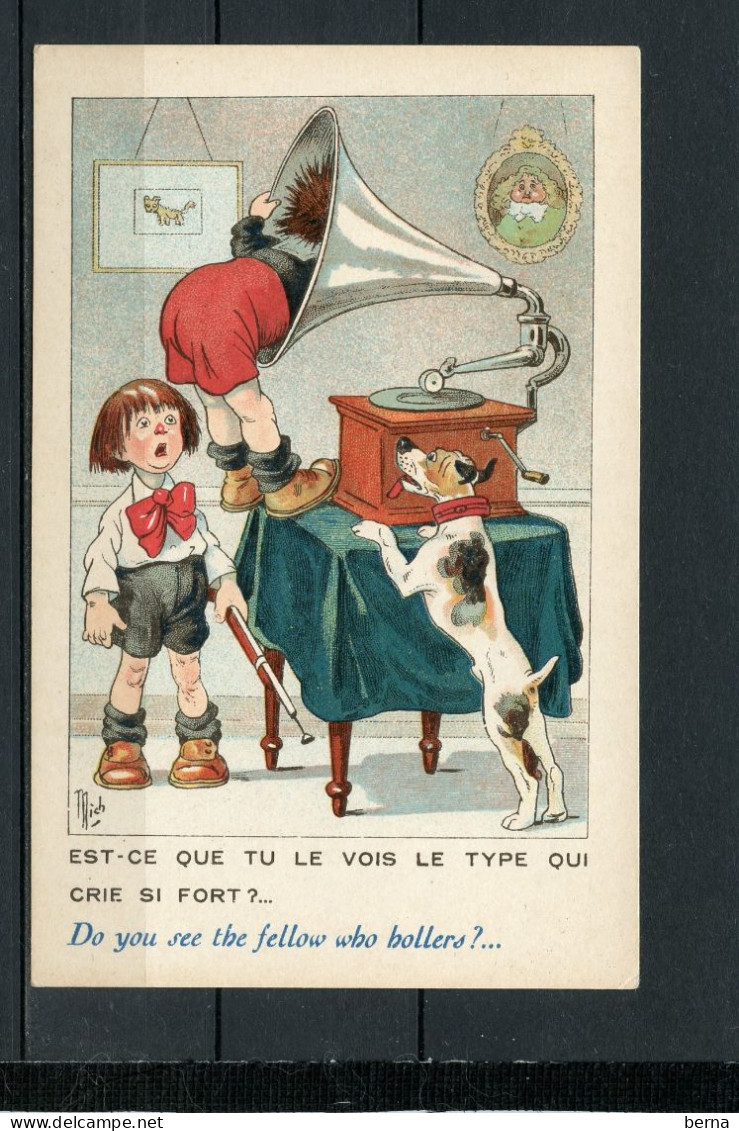 MICH EDITIONS BAMBINS ET BAMBINES N° 7034 MUSIQUE PHONOGRAPHE CHIEN - Mich