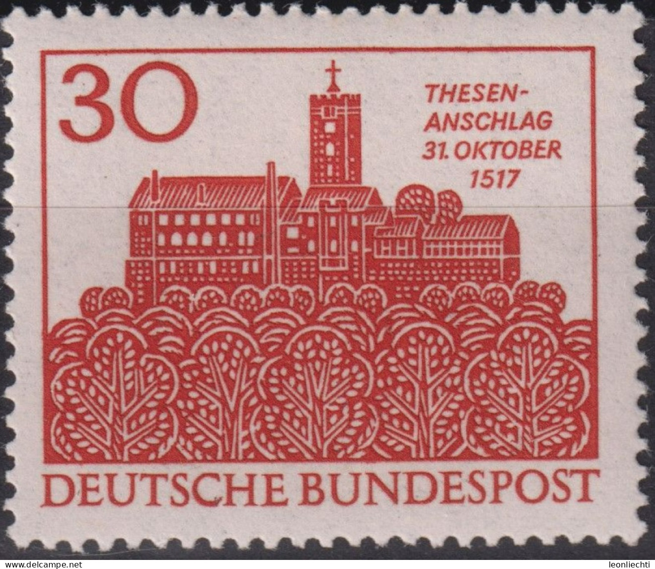 1967 Deutschland > BRD, ** Mi:DE 544, Sn:DE 976, Yt:DE 409, Wartburg Bei Eisenbach - Schlösser U. Burgen