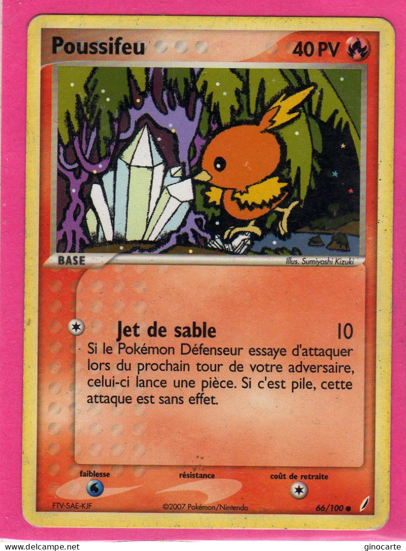 Carte Pokemon 2007 Ex Gardien De Cristal 66/100 Poussifeu 40pv Occasion - Ex