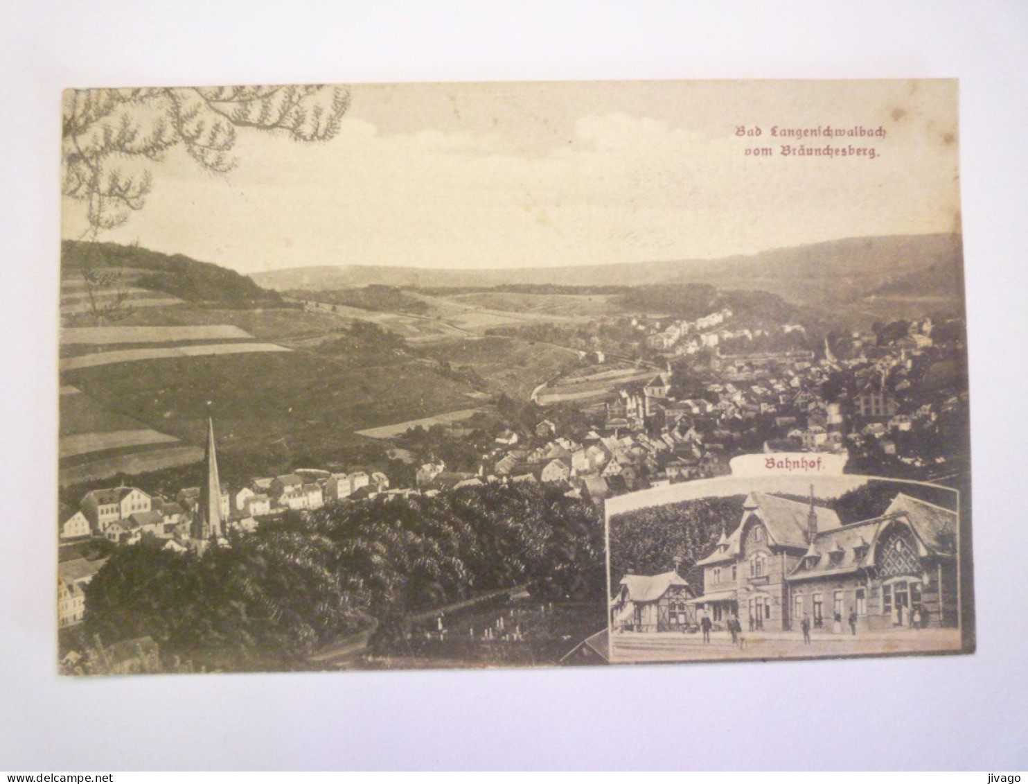 2024 - 1030  BAD LANGENSCHWALBACH Vom BRÄUNCHESBERG   1907   XXX - Bad Schwalbach