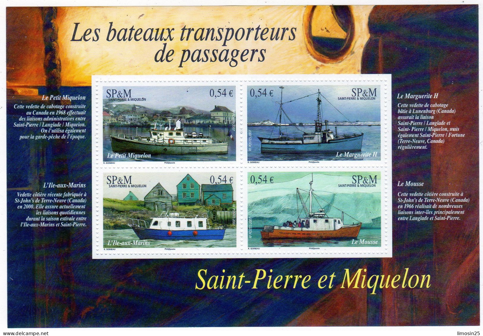 Les Bateaux Transporteurs De Passagers  - 2007 - Altri & Non Classificati