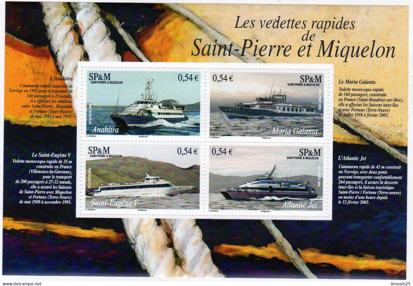 Les Vedettes Rapides De St Pierre Et Miquelon - 2006 - Otros & Sin Clasificación