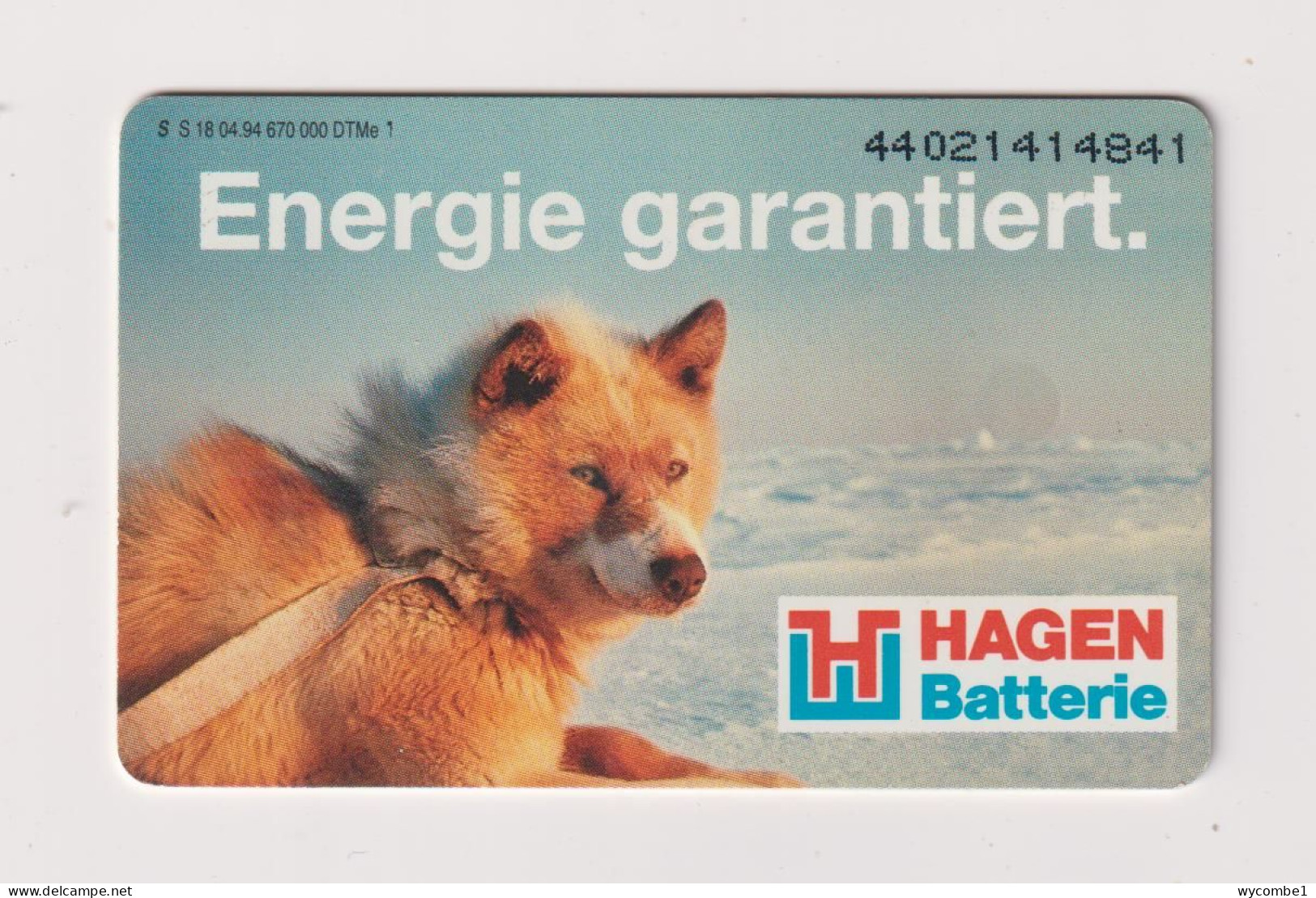 GERMANY -  Hagen Batteries Dog Chip  Phonecard - Otros & Sin Clasificación