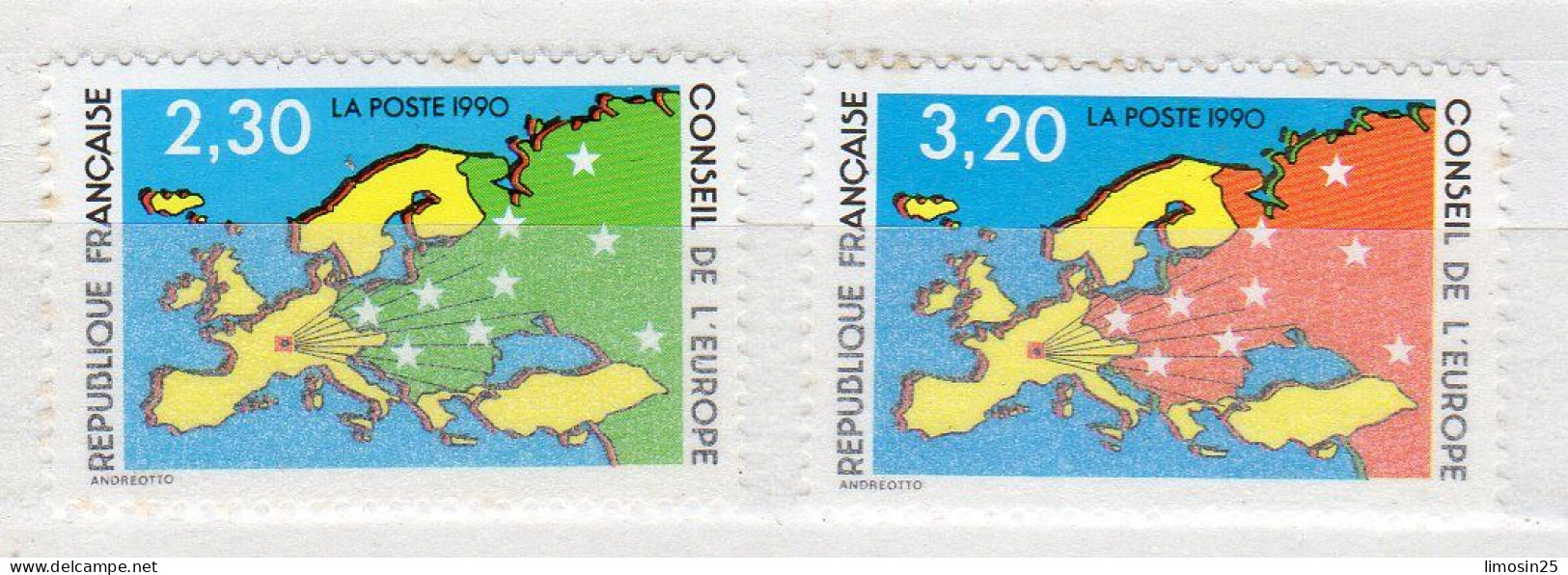 CONSEIL DE L'EUROPE -  Carte De L'Europe - 1990 - Autres & Non Classés
