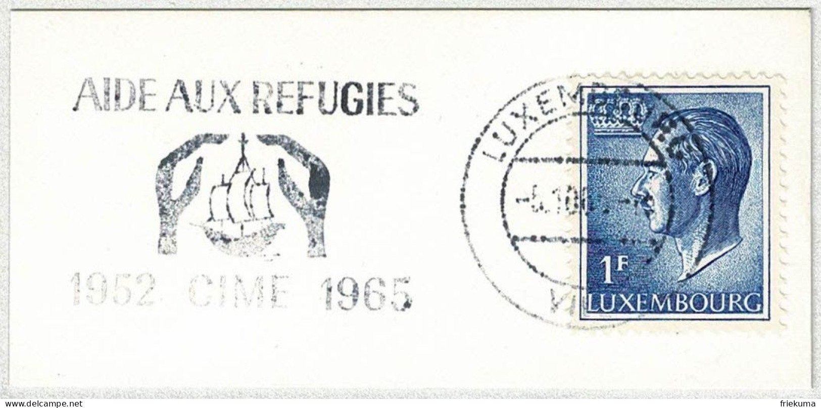 Luxemburg / Luxembourg 1965, Flaggenstempel Aide Aux Réfugiés / Flüchtlinge / Refugee - Refugees