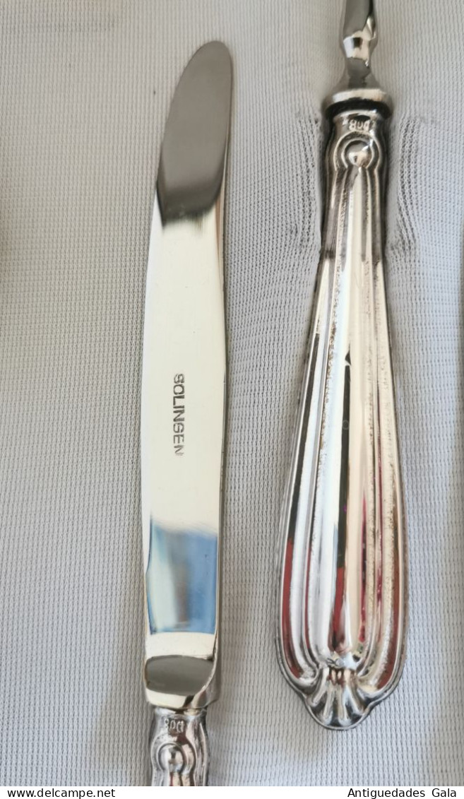 CUBIERTOS SOLINGEN – TENEDORES CUCHILLOS Y PALA – PLATA 800 - Silverware