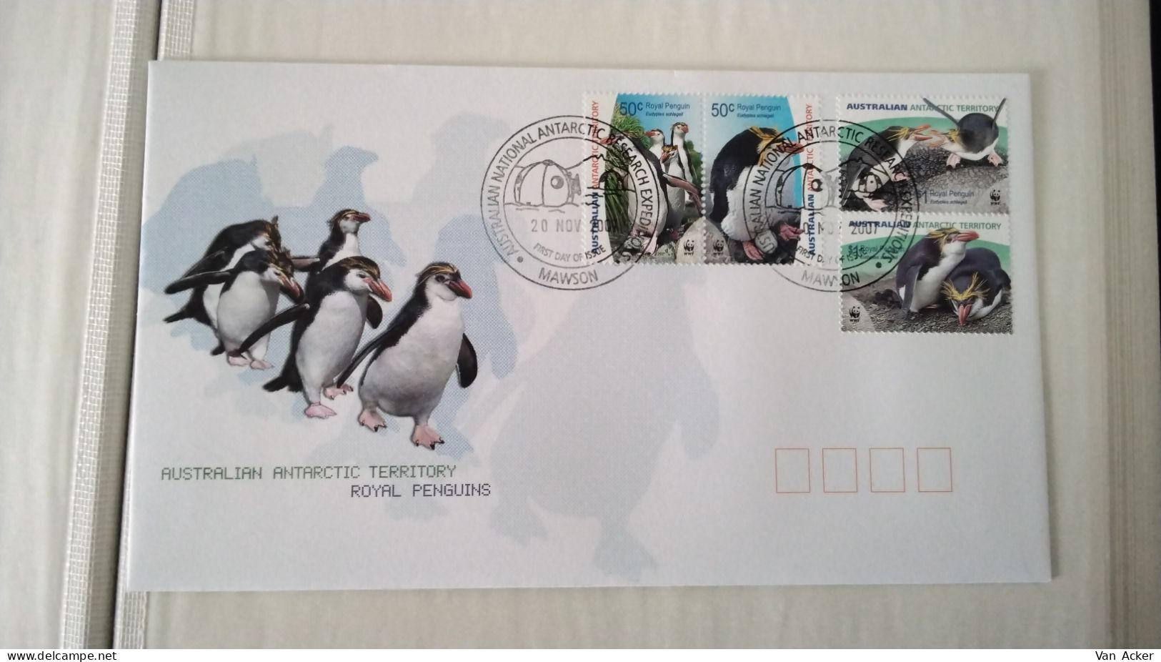 A.A.T FDC Scott 136/139 Royal Penguins. - FDC