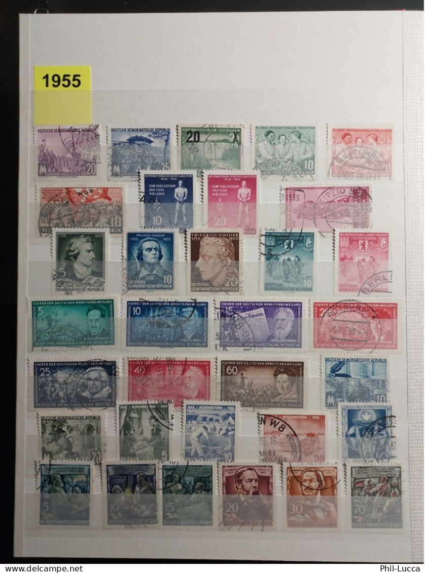 DDR | Annate complete usate 1949/1962 (no foglietti)