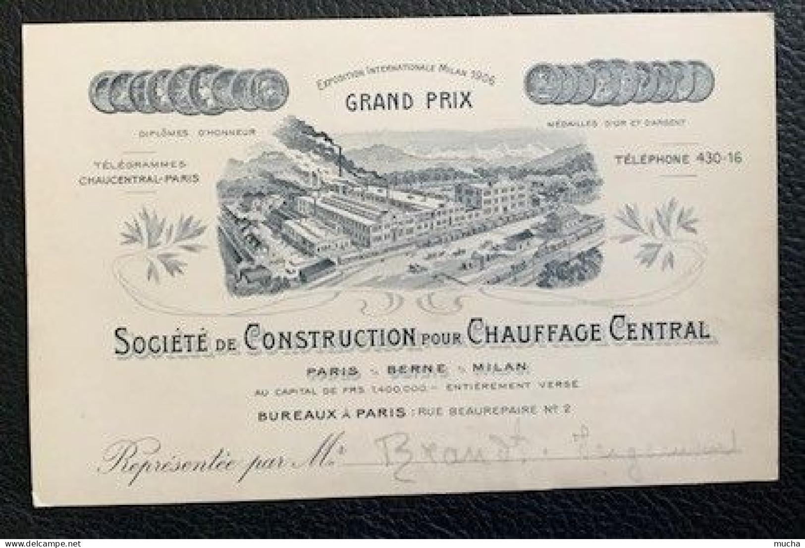 70093 -  Suisse Carte De Visite Société De Construction Pour Chauffage Central Ostermundigen Usine Et Train - Suiza