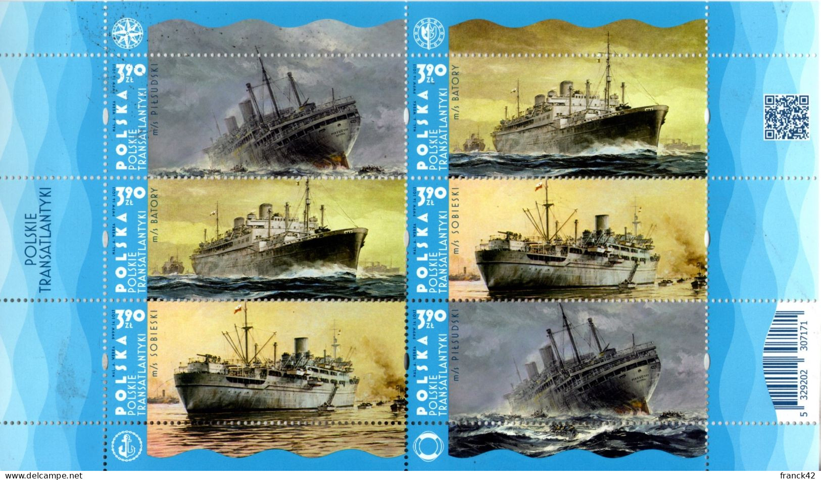 Pologne. Navires Transatlantiques Et Paquebots. 2023 - Unused Stamps