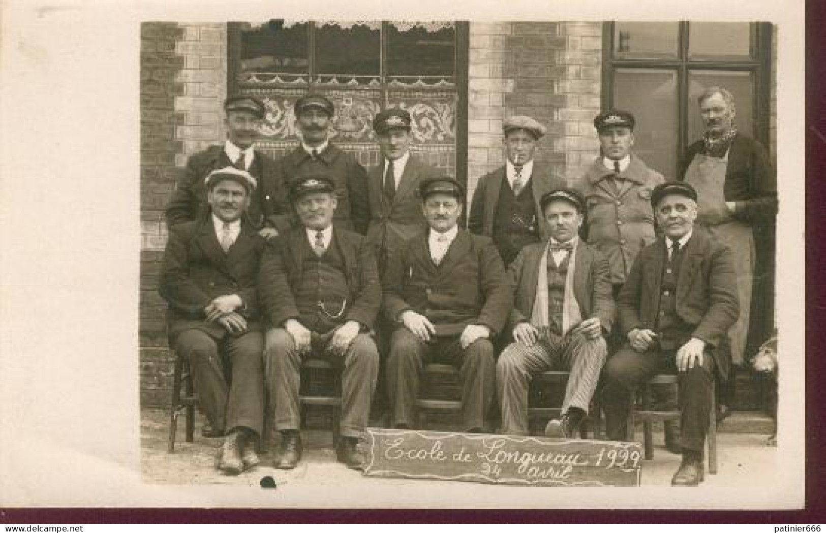 Ecole De Longueau 24 Avril 1929 Carte Photo - Longueau