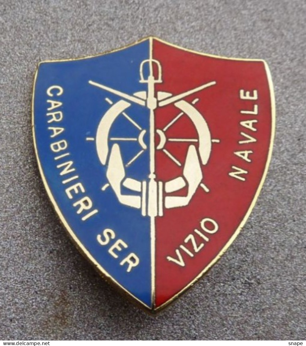 Distintivo Smaltato - Servizio Navale Carabinieri - CC - Usato Obsoleto - Italian Police Carabinieri Insignia (283) - Policia