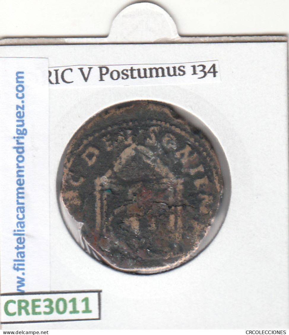 CRE3011 MONEDA ROMANA SESTERCIO LUGDUNUM POSTUMO HERCULES 260-269 - Other & Unclassified