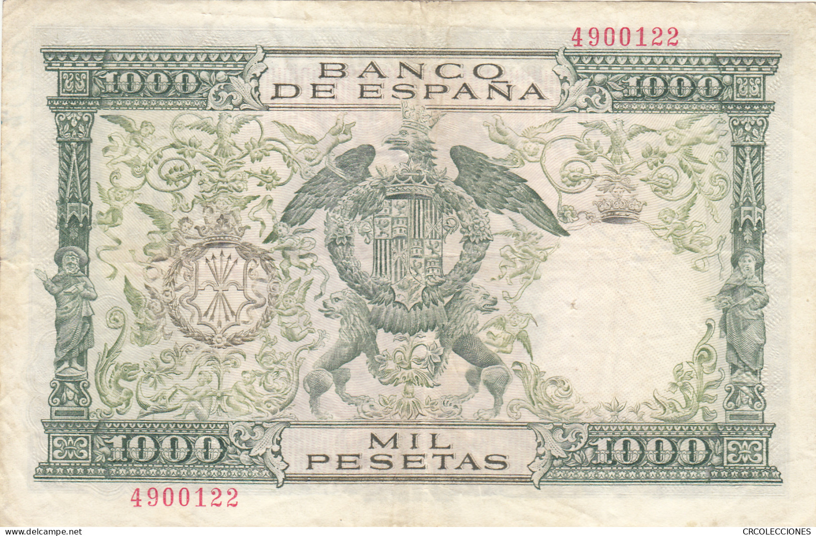 CRBS1147 BILLETE ESPAÑA 1000 PESETAS 1957 SIN SERIE BC - Sonstige & Ohne Zuordnung