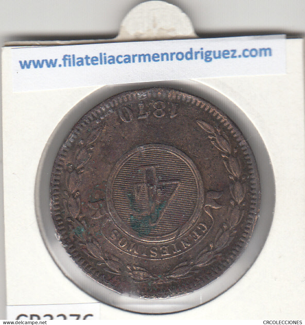 CR3276 MONEDA PARAGUAY 4 CENTESIMOS 1870 MBC - Altri – America