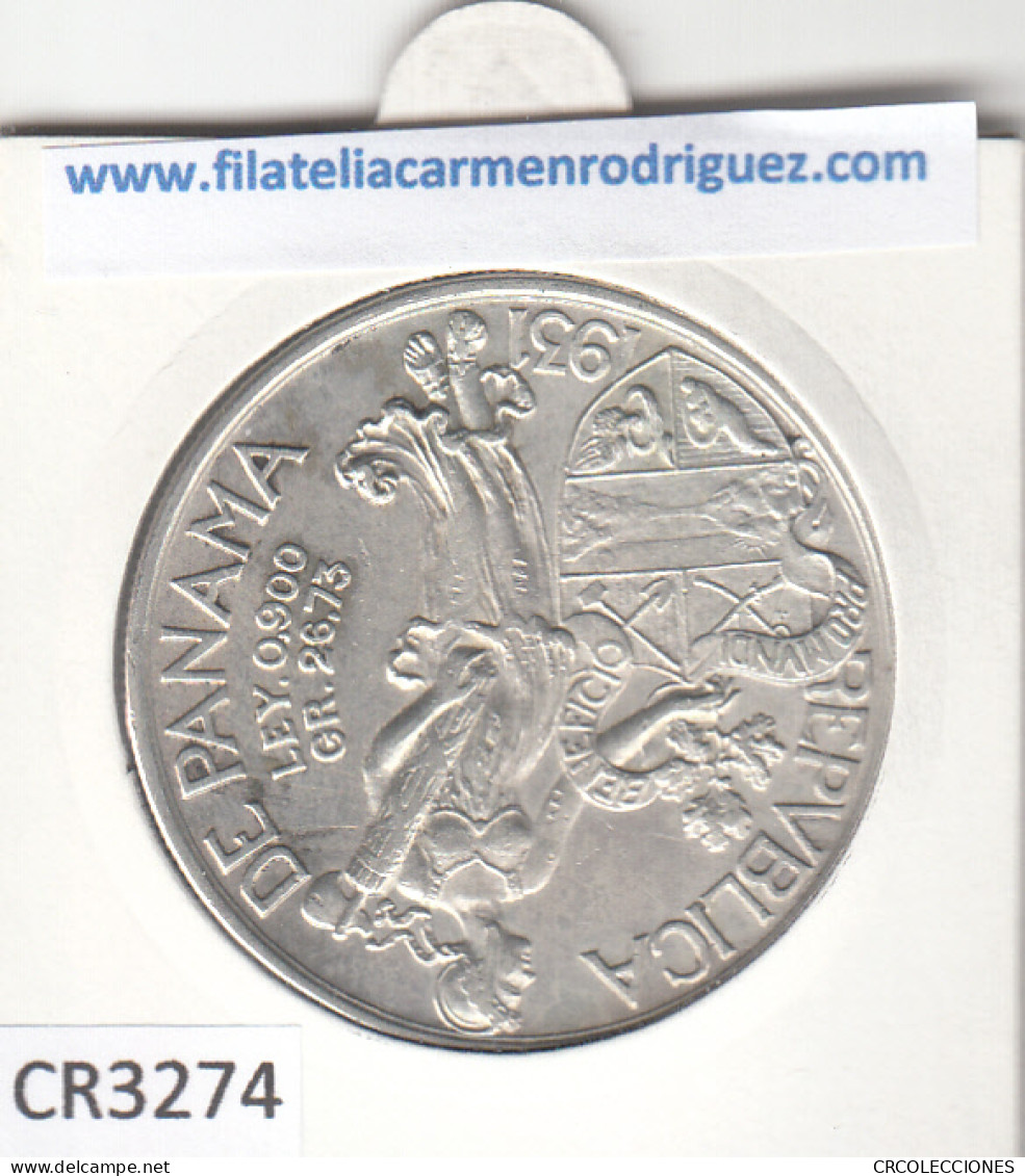 CR3274 MONEDA PANAMA 1 BALBOA 1931 MBC PLATA  - Altri – America