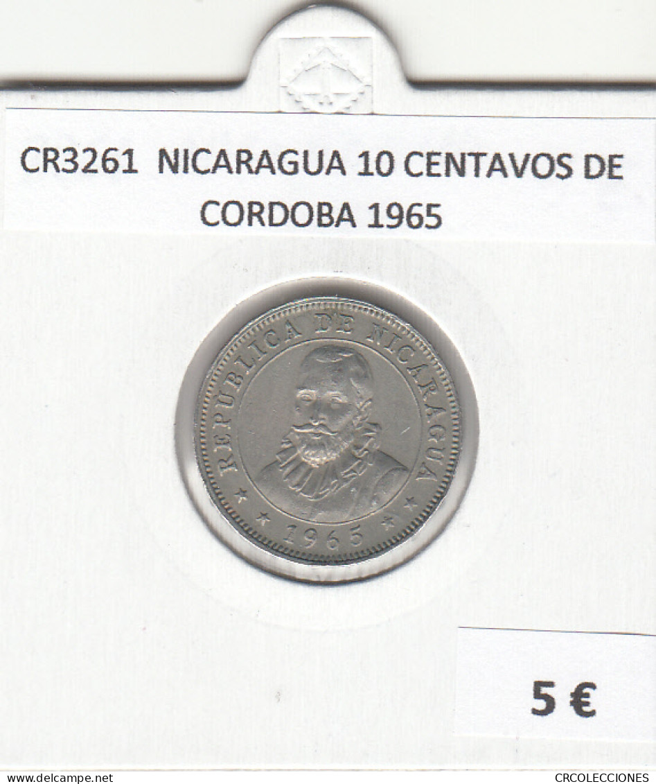 CR3261 MONEDA NICARAGUA 10 CENTAVOS DE CORDOBA 1965 MBC  - Autres – Amérique