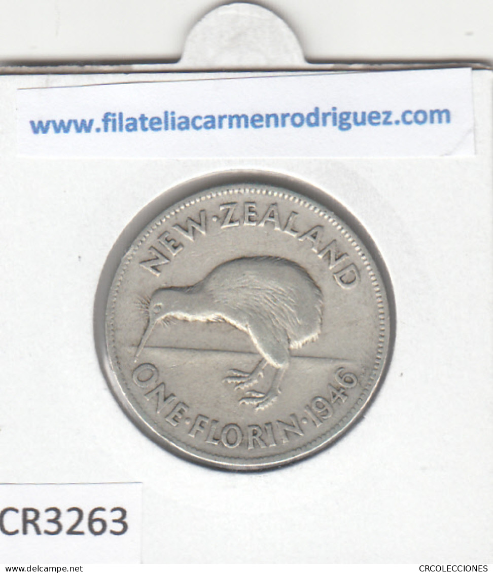 CR3263 MONEDA NUEVA ZELANDA 1 FLORIN 1046 MBC PLATA  - Otros – Oceanía