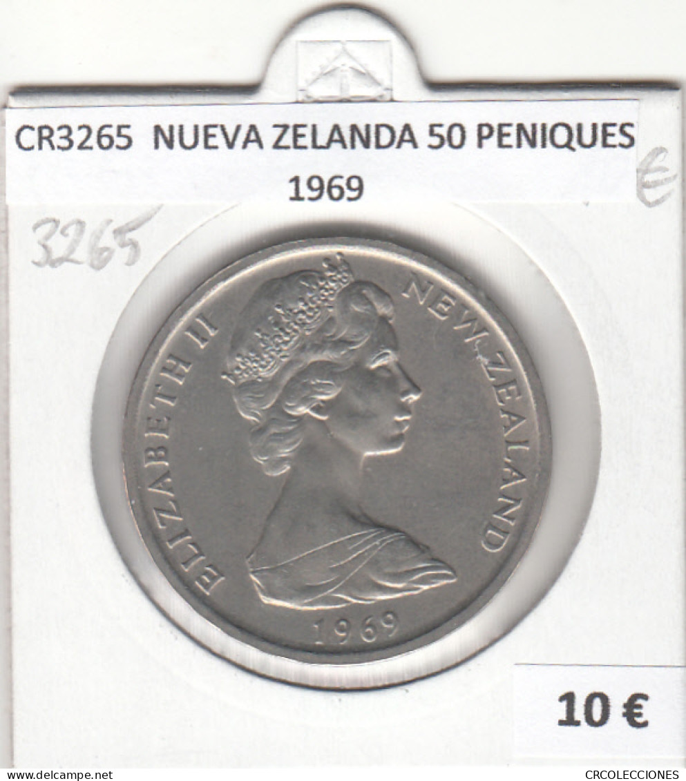 CR3265 MONEDA NUEVA ZELANDA 50 PENIQUES 1969 MBC - Otros – Oceanía