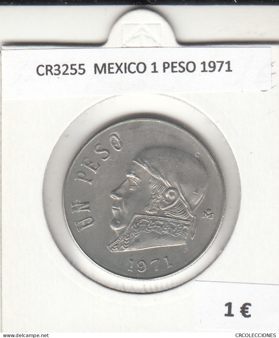 CR3255 MONEDA MEXICO 1 PESO 1971 MBC - Andere - Amerika