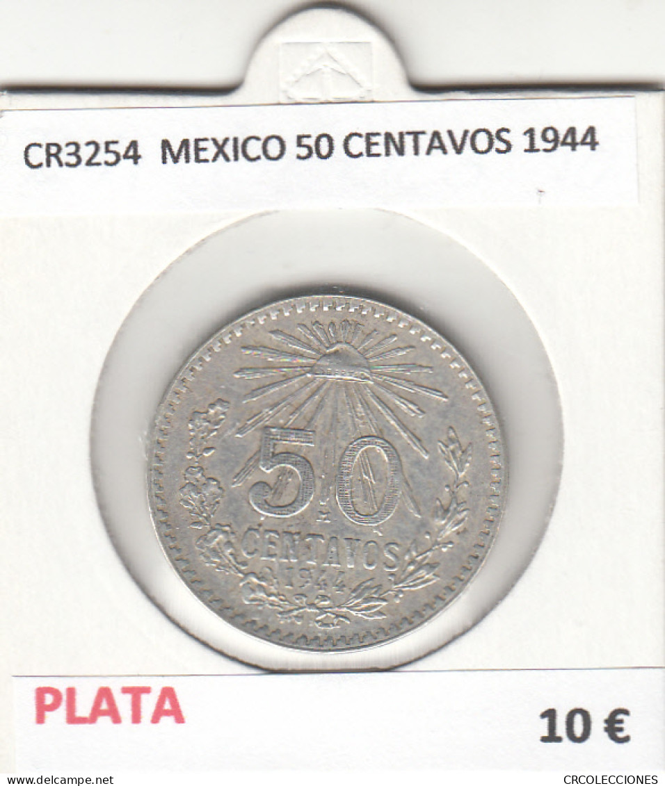 CR3254 MONEDA MEXICO 50 CENTAVOS 1944 MBC PLATA - Otros – América