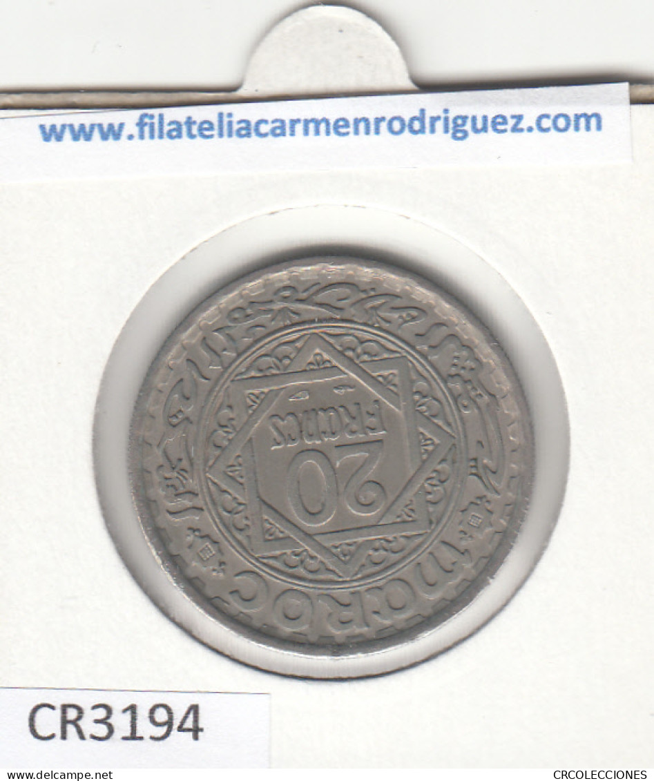 CR3194 MONEDA MARRUECOS 20 FRANCOS 1947 MBC  - Other - Africa