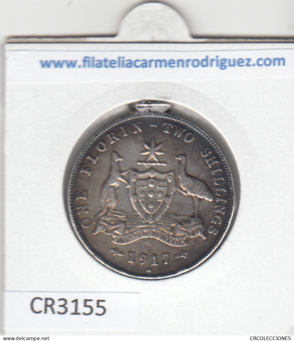 CR3155 MONEDA AUSTRALIA 2 CHELINES 1917 MBC (Con Argolla) - Altri – Oceania