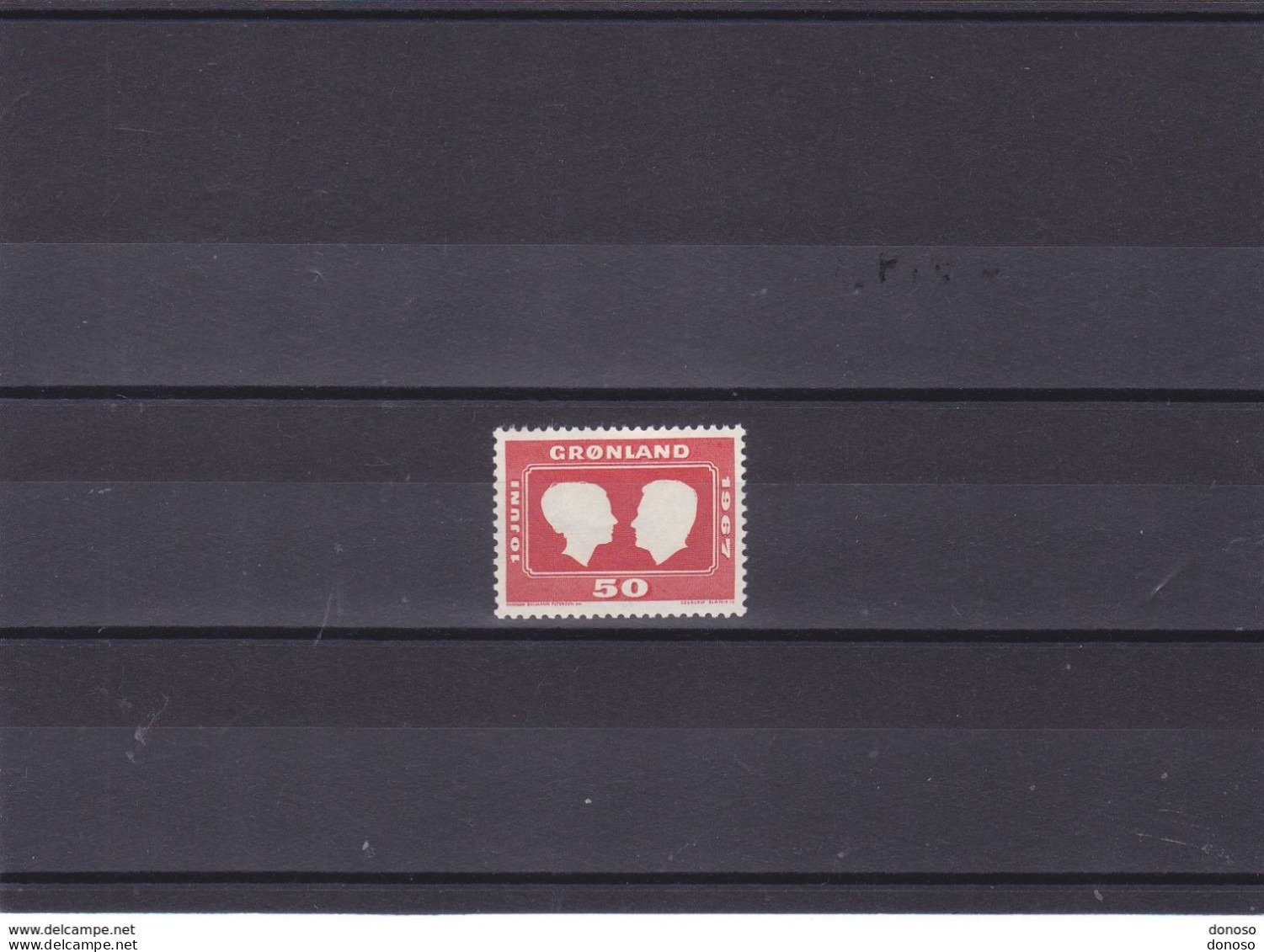 GROENLAND 1967 MARIAGE PRINCIER Yvert 59, Michel 67 NEUF** MNH Cote 6 Euros - Unused Stamps