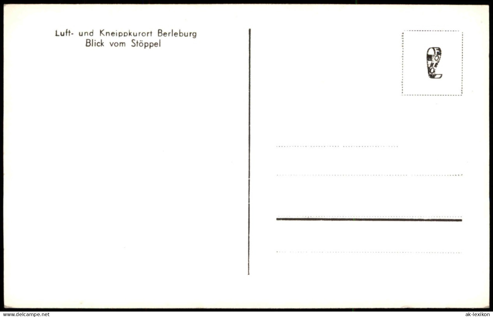 Ansichtskarte Bad Berleburg Blick Vom Stöppel 1962 - Bad Berleburg