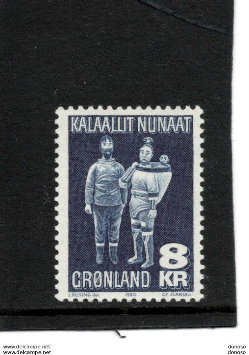GROENLAND 1980 Sculpture De Kreutzmann Yvert 107, Michel 119 NEUF** MNH Cote : 3, 75 Euros - Unused Stamps