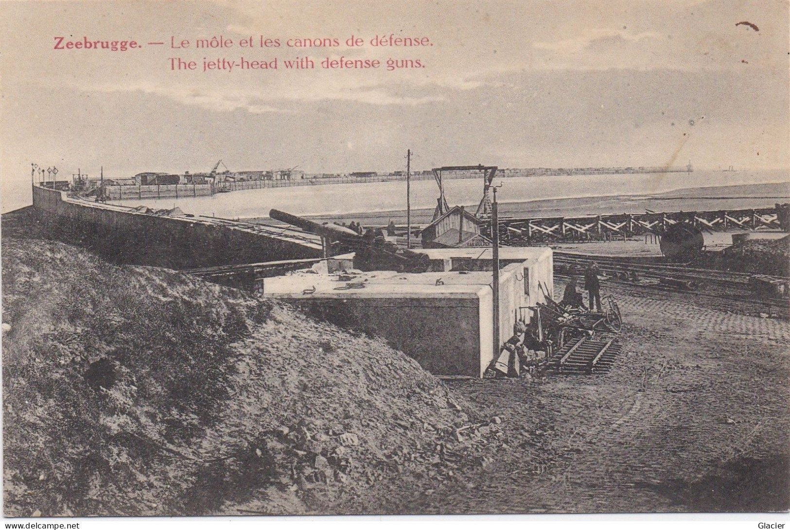 Zeebrugge - Le Môle Et Les Canons De Défense - The Jetty-head With Defense Guns - Zeebrugge