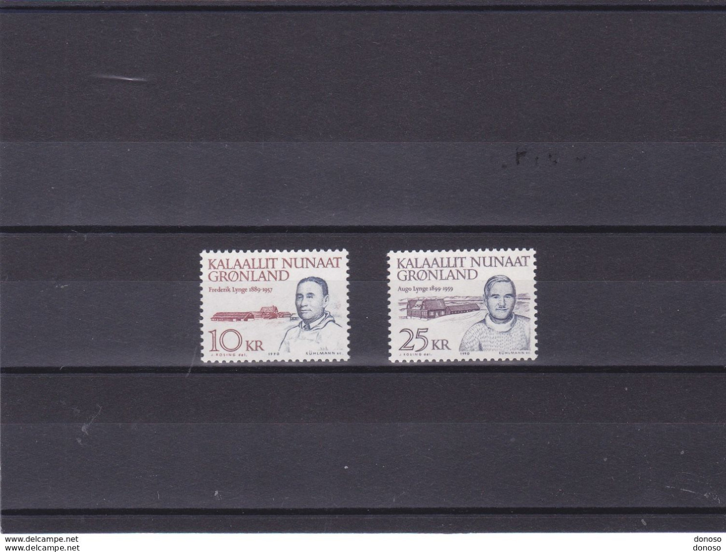 GROENLAND 1990 PERSONNALITES Yvert 197-198, Michel 209-210 NEUF** MNH Cote Yv 20 Euros - Neufs