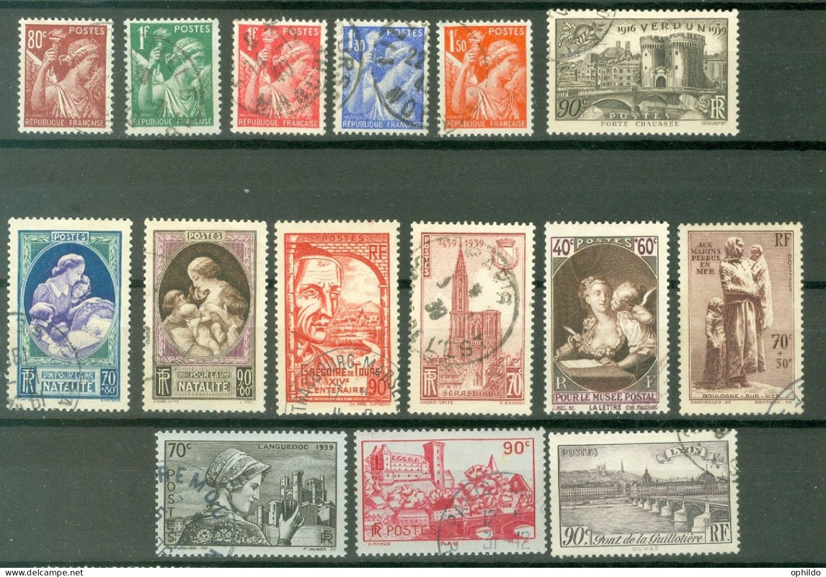 France  Année Complete 1939 Ob TB     - ....-1939