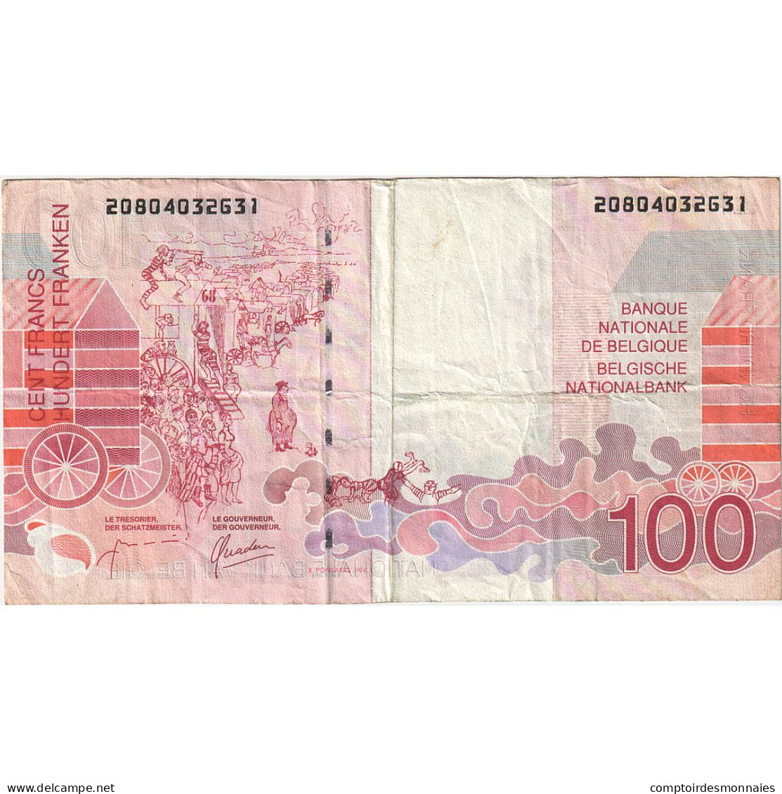Billet, Belgique, 100 Francs, Undated (1995-2001), KM:147, TTB - 100 Frank